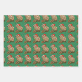 Weihnachten Capybara Familie in Lights ummantelt Geschenkpapier Set (Vorderseite)