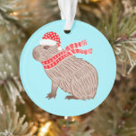 Weihnachten Capybara Funny Animal Lovers Ornament<br><div class="desc">Dieser Weihnachtsschmuck zeigt eine niedliche und lustige Illustration einer Weihnachtskapybara mit Weihnachtsmannmütze und Winterschal! Ein lustiges und einzigartiges Ornament für einen Tierfreund.</div>