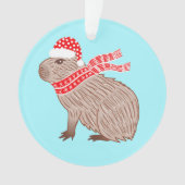 Weihnachten Capybara Funny Animal Lovers Ornament (Vorderseite)