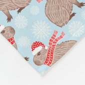 Weihnachten Capybara Funny Festive Tierfreunde Fleecedecke (Ecke)