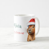 Weihnachten Capybara Kaffeetasse (VorderseiteRechts)
