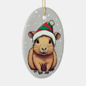 Weihnachten Capybara Keramik Ornament (Rechts)