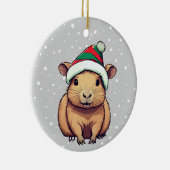 Weihnachten Capybara Keramik Ornament (Rechts)