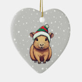 Weihnachten Capybara Keramik Ornament (Rechts)
