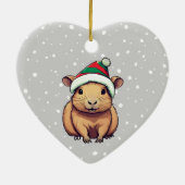 Weihnachten Capybara Keramik Ornament (Hinten)