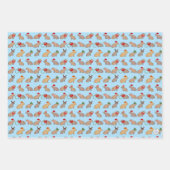 Weihnachten Capybara Niedlich Zoo Tier HandGezeich Geschenkpapier Set (Vorderseite 3)