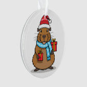 Weihnachten Capybara Ornament (Vorderseite)