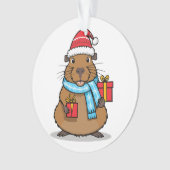 Weihnachten Capybara Ornament (Vorderseite)