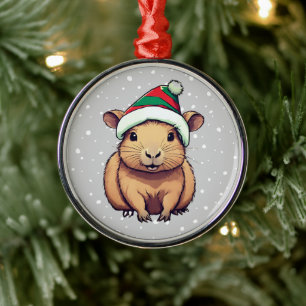 Weihnachten Capybara Ornament Aus Metall