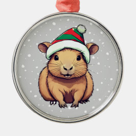 Weihnachten Capybara Ornament Aus Metall