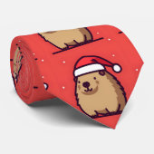 Weihnachten Capybara Schnee Krawatte (Gerollt)