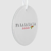 Weihnachten Carol Fa La La La La Holly NAME Festli Ornament (Vorderseite)