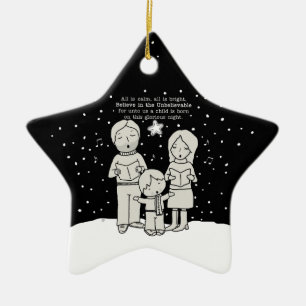 Weihnachten Caroling Keramikornament