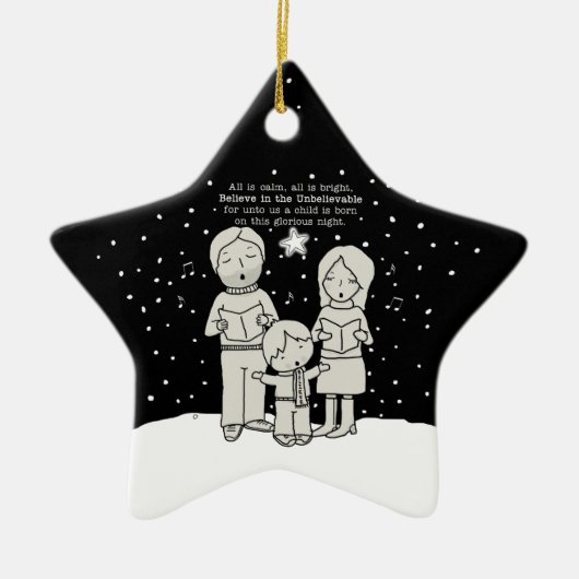 Weihnachten Caroling Keramikornament (Vorne)