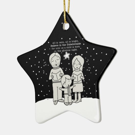Weihnachten Caroling Keramikornament (Links)
