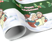 Weihnachten Carollers, Stechpalmenbeeren, Geschenkpapier (Rolleneckpunkt)