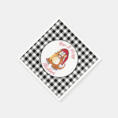 Weihnachten Cartoon Cat Weihnachtsmannmütze Urlaub Serviette (Ecke)