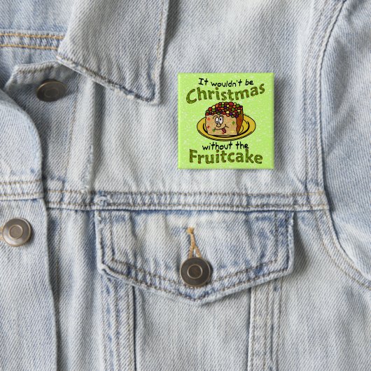 Weihnachten Cartoon Fruitcake Button (Beispiel)