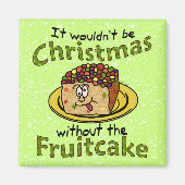 Weihnachten Cartoon Fruitcake Magnet (Vorne)