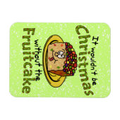 Weihnachten Cartoon Fruitcake Magnet (Horizontal)
