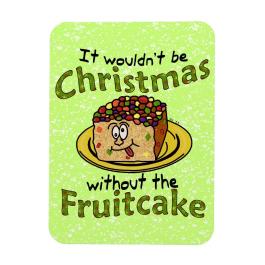 Weihnachten Cartoon Fruitcake Magnet (Vertikal)