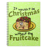 Weihnachten Cartoon Fruitcake Notizblock (Vorderseite)