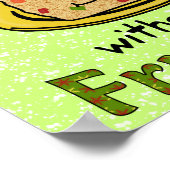 Weihnachten Cartoon Fruitcake Poster (Ecke)