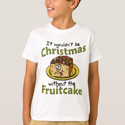 Weihnachten Cartoon Fruitcake T-Shirt (Vorderseite)