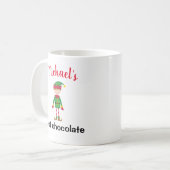 Weihnachten Cartoon personalisierter Kinderurlaub Kaffeetasse (Vorderseite Links)