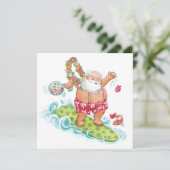 Weihnachten Cartoon Surfen Weihnachten (Stehend Vorderseite)