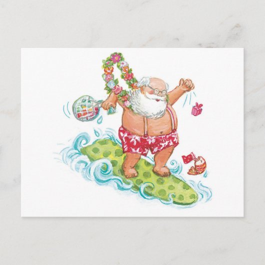 Weihnachten Cartoon Surfen Weihnachten (Vorderseite)