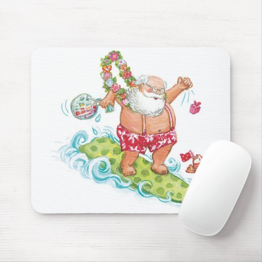 Weihnachten Cartoon Surfen Weihnachten Mousepad (Mit Mouse)