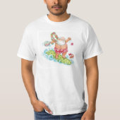 Weihnachten Cartoon Surfen Weihnachten T-Shirt (Vorderseite)