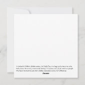 Weihnachten Cat Flat Christmas Card (Rückseite)