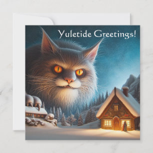 Weihnachten Cat Flat Christmas Card