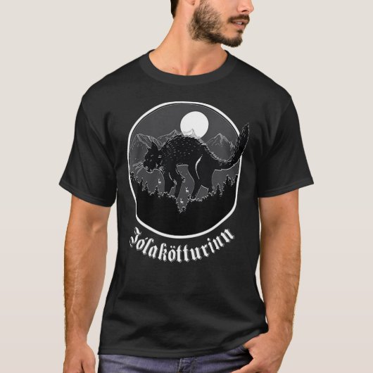 Weihnachten Cat Icelandic Folklore T-Shirt (Vorderseite)