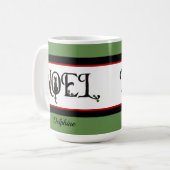 Weihnachten Cat Silhouette Personalisiert Weihnach Kaffeetasse (Vorderseite Links)