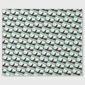 Weihnachten Cat Wrapping Paper Geschenkpapier (Flach)