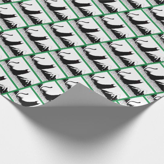 Weihnachten Cat Wrapping Paper Geschenkpapier (Ecke)