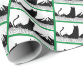 Weihnachten Cat Wrapping Paper Geschenkpapier (Rolleneckpunkt)