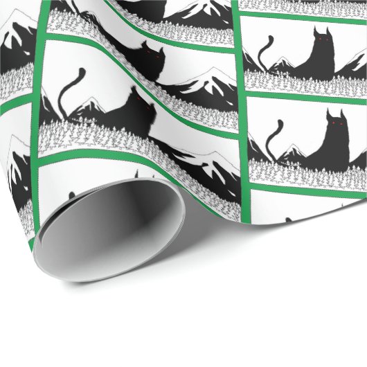 Weihnachten Cat Wrapping Paper Geschenkpapier (Rolleneckpunkt)