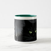Weihnachten Cat Zweifarbige Tasse (Mittel)