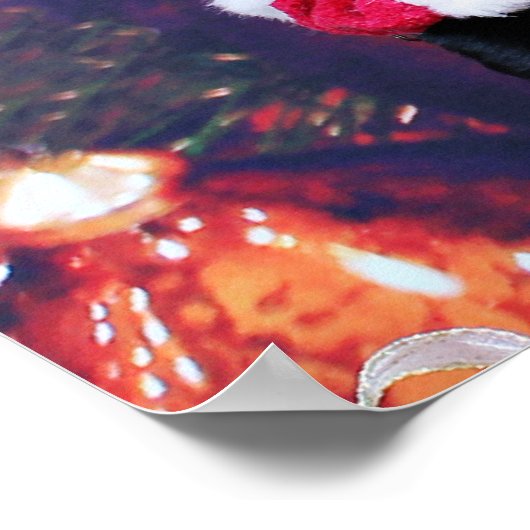 Weihnachten - Catahoula Brita und Labrador Cooper Poster (Ecke)