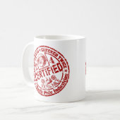 Weihnachten "Certified Nice" Kaffeetasse (Vorderseite Links)