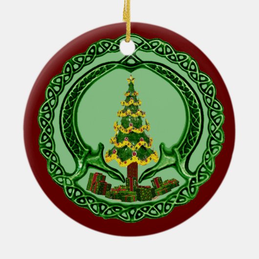 Weihnachten Chaddagh Keramikornament (Hinten)