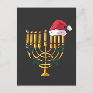 Weihnachten Chanukka jüdisch Santa Menora