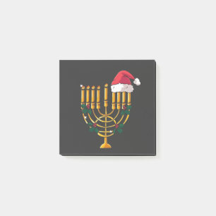 Weihnachten Chanukka jüdisch Santa Menora  Post-it Klebezettel