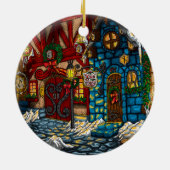 Weihnachten Cheer Keramik Ornament (Hinten)
