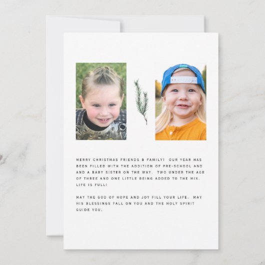 Weihnachten Cheer Moderne farbenfrohe Multi-Foto (Rückseite)