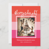 Weihnachten Cheer Red Merry und Bright Holiday Car Einladung (Vorderseite)